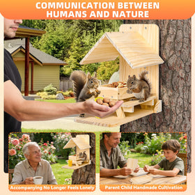Sharmila Squirrel Feeder backyard observation boosts nature appreciation