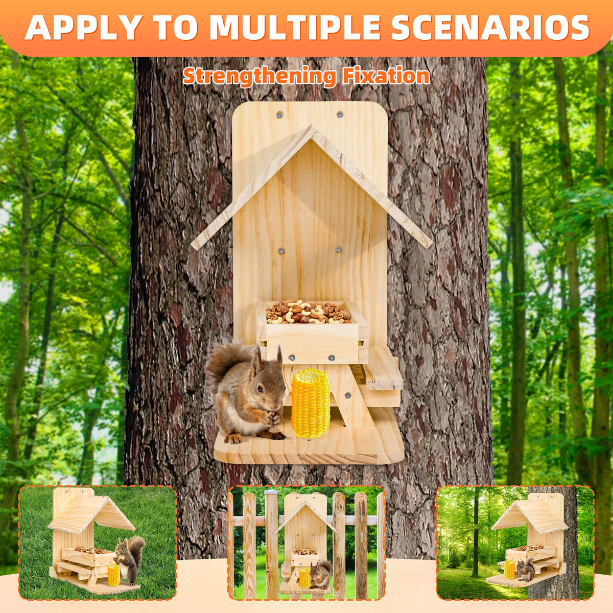Sharmila Squirrel Feeder corn cob holder enables easy snack provisioning