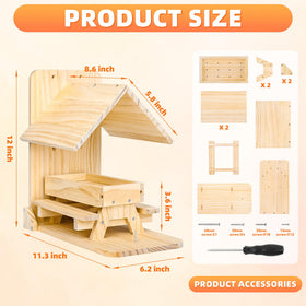 Sharmila Squirrel Feeder large platform with drainage for fresh, dry food outdoors