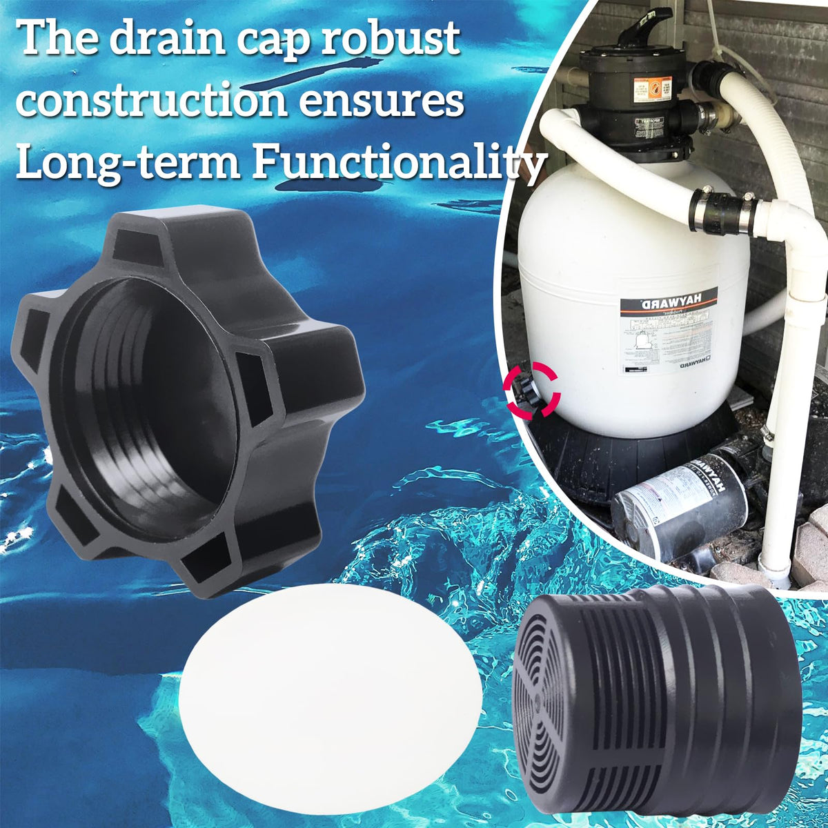 Sharutia SX180LA drain cap for Dream Line S170TSCPE supports dependable filtration.