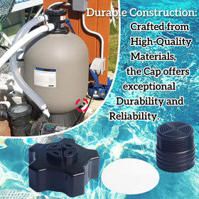 Sharutia SX180LA drain cap on Hayward S360T2 enables reliable seal.