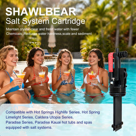 SHAWLBEAR Salt System Cartridge installation step showing tool-free setup.
