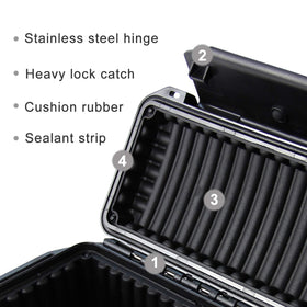 Sturdy hinge detail on SHBC container emphasizing durable construction