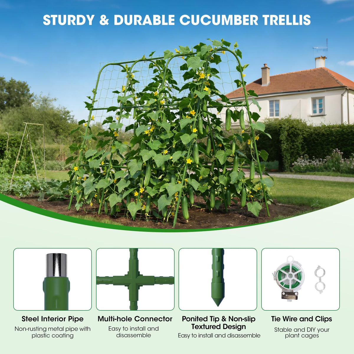 SHCCPPJ rust-proof garden trellis withstands wind and rain for long-lasting use