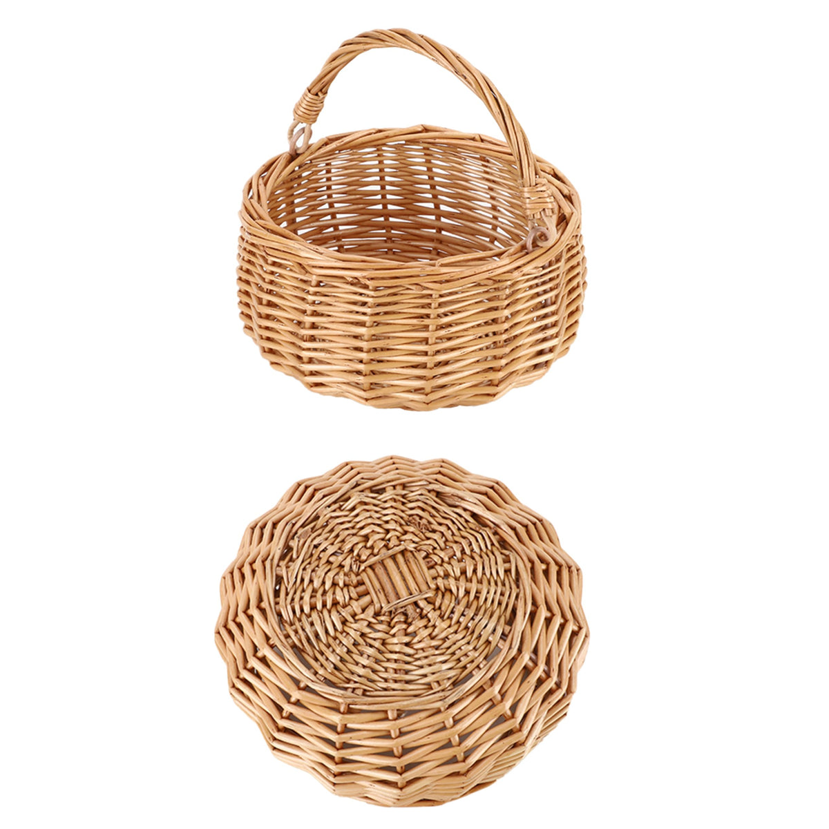 SHCMSADO compact wicker basket fits food, beverages and tableware