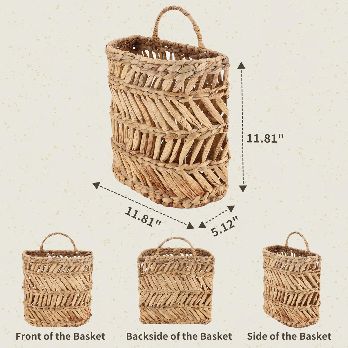 SHCMSADO natural wicker texture highlights eco-friendly organization