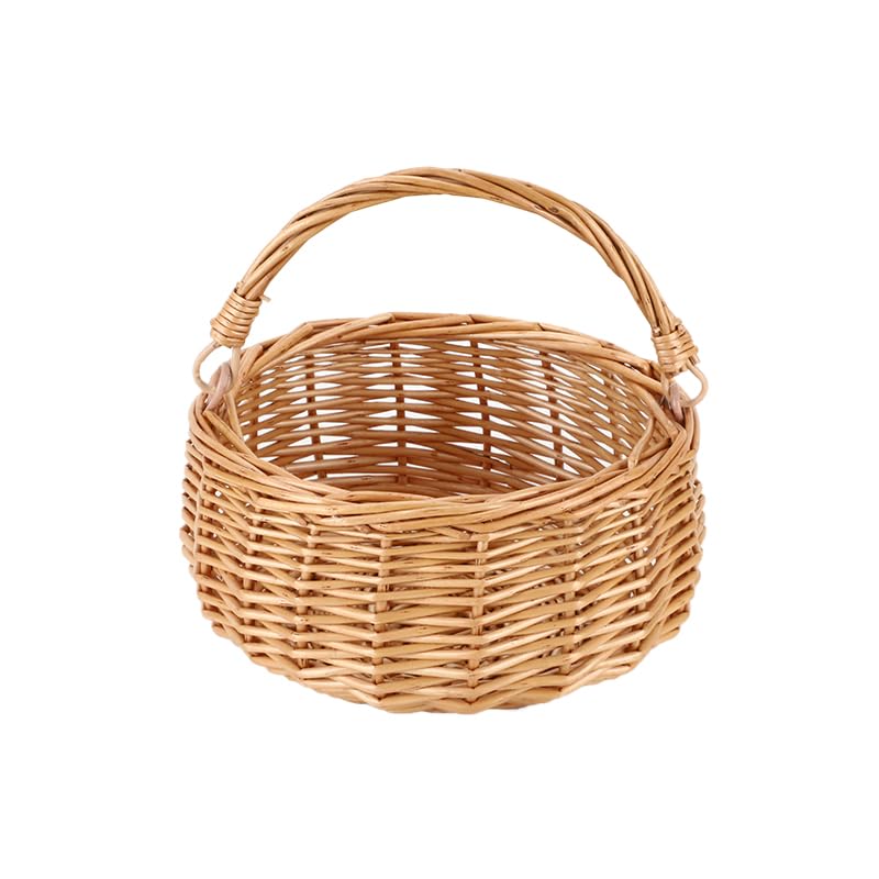 SHCMSADO small gift wicker picnic basket with handle for easy transport