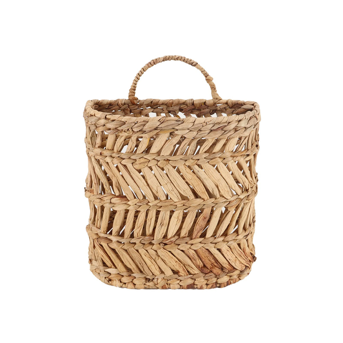 SHCMSADO wicker hanging basket front view for rustic storage