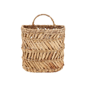 SHCMSADO wicker hanging basket front view for rustic storage