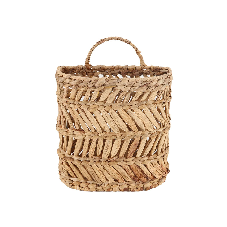 SHCMSADO wicker hanging basket front view for rustic storage