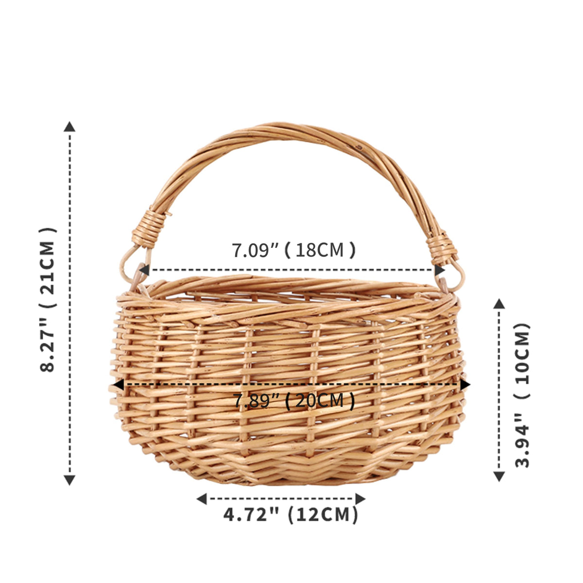 SHCMSADO wicker storage basket natural finish suitable for home organization