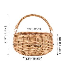 SHCMSADO wicker storage basket natural finish suitable for home organization