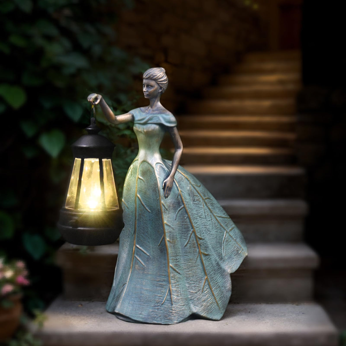 Sheaifun solar-powered garden light provides a soft glow