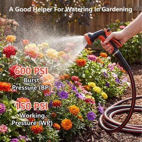 SheeChung all-weather hose stays flexible from -40°F to 140°F for year-round use.