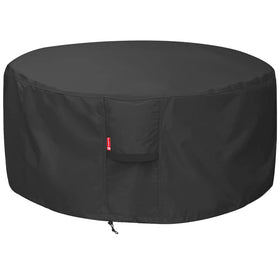 SheeChung fire pit cover delivers full coverage for 50-inch round pits, protecting from rain and snow