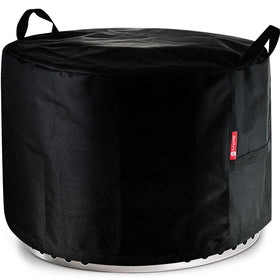SheeChung fire pit cover outer view showing a snug 22-inch fit.