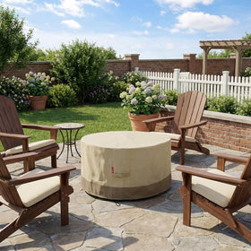 SheeChung two-tone beige-brown design adds subtle outdoor style while guarding the pit.