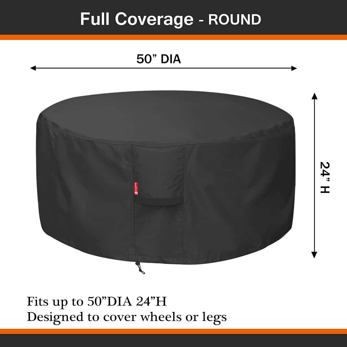 SheeChung waterproof 600D fabric shields your fire pit from rain and dirt