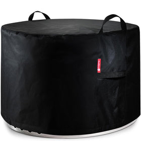 SheeChung Fire Pit Cover Yukon 27 with snug fit on patio for rain protection
