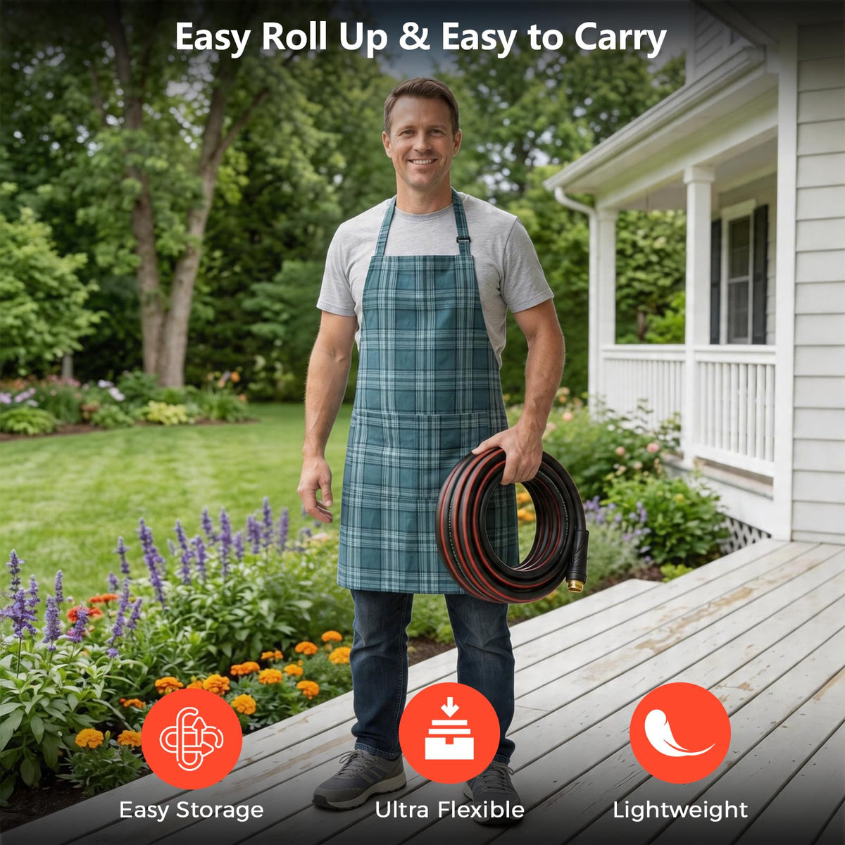 SheeChung lightweight flexible hose ideal for hose reels and RV hookups.