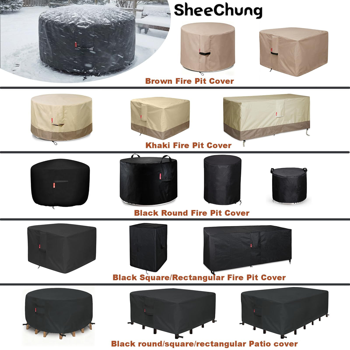 SheeChung versatile 28in round-pit compatibility for multiple brands