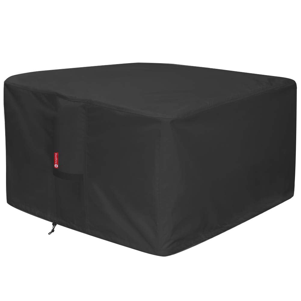SheeChung square fire pit cover top view showing full 36-inch protection