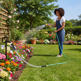 SheeChung sun-resistant hose maintains flow after sun exposure.