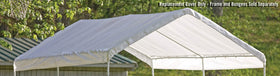 ShelterLogic SuperMax cover features heat-welded seams for durability.