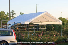 ShelterLogic SuperMax Twist Tite system helps square the frame for a neat fit.