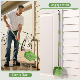 SHENDER lightweight plastic head with stainless steel handle for easy, durable cleaning