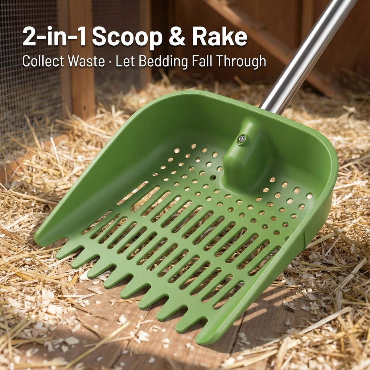 SHENDER sand-coop design with sift holes separates sand from droppings