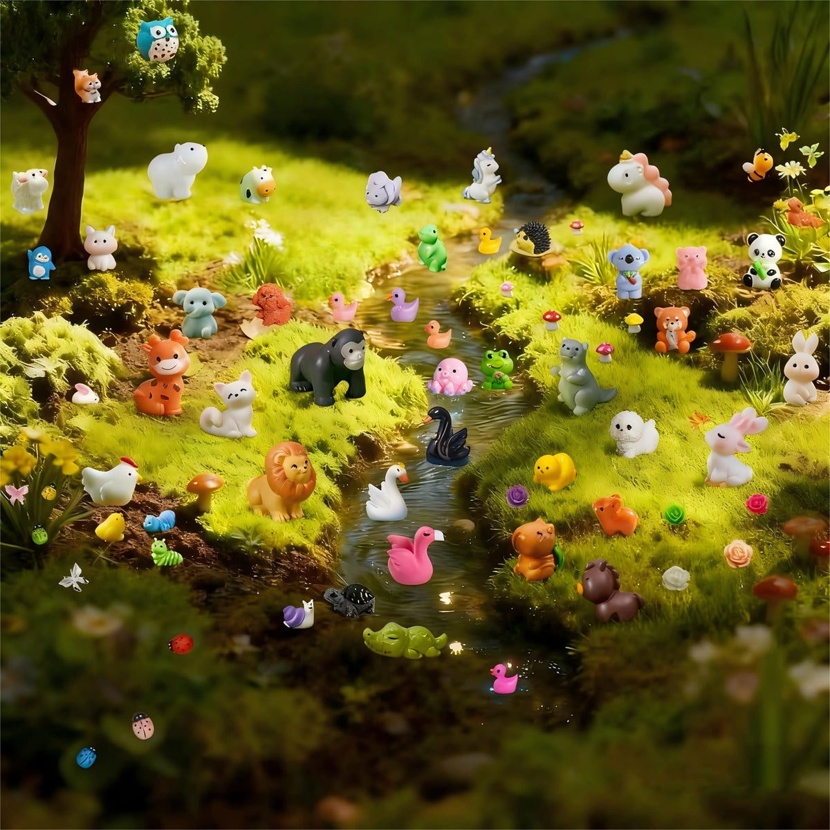 ShenJoy resin animals for dollhouses inspire imaginative storytelling and display.