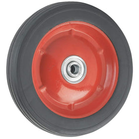 Shepherd Flat Free solid rubber wheel assembly with ribbed tread for outdoor use
