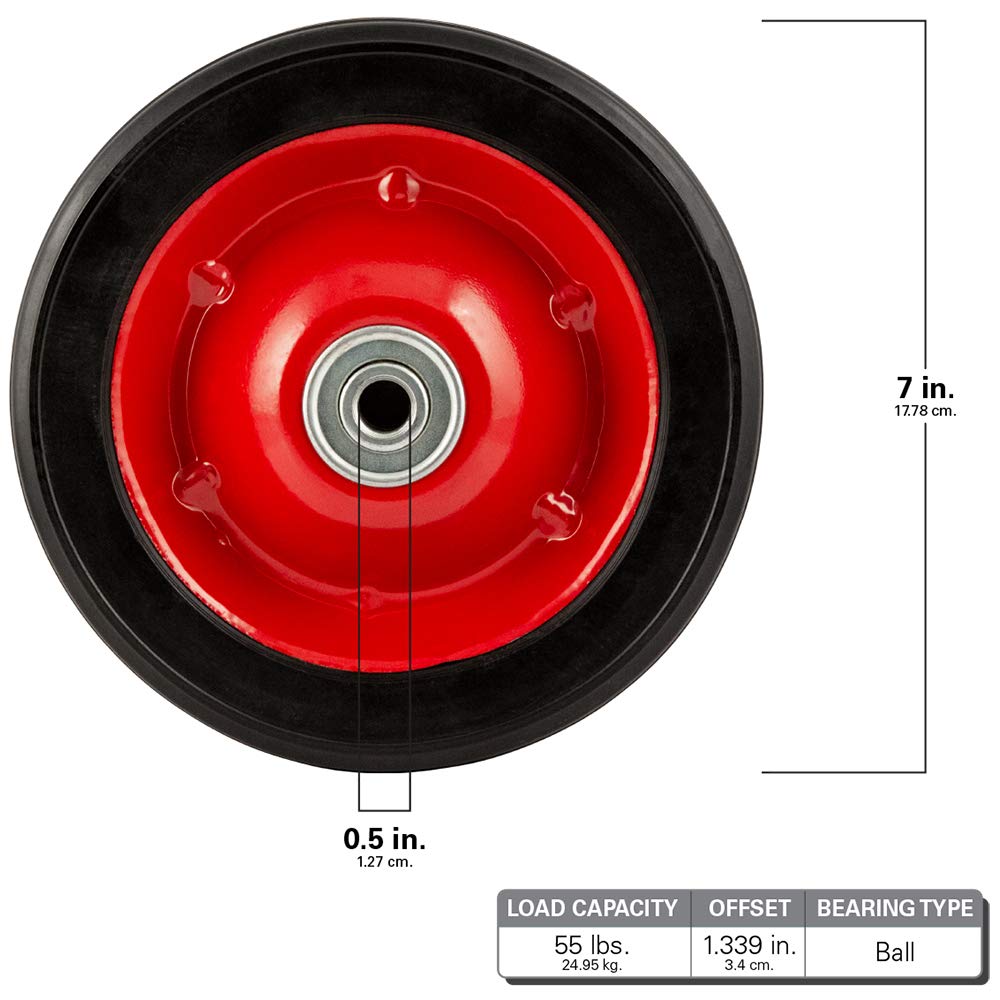 Shepherd offset steel hub 1/2 bore demonstrates sturdy cart compatibility