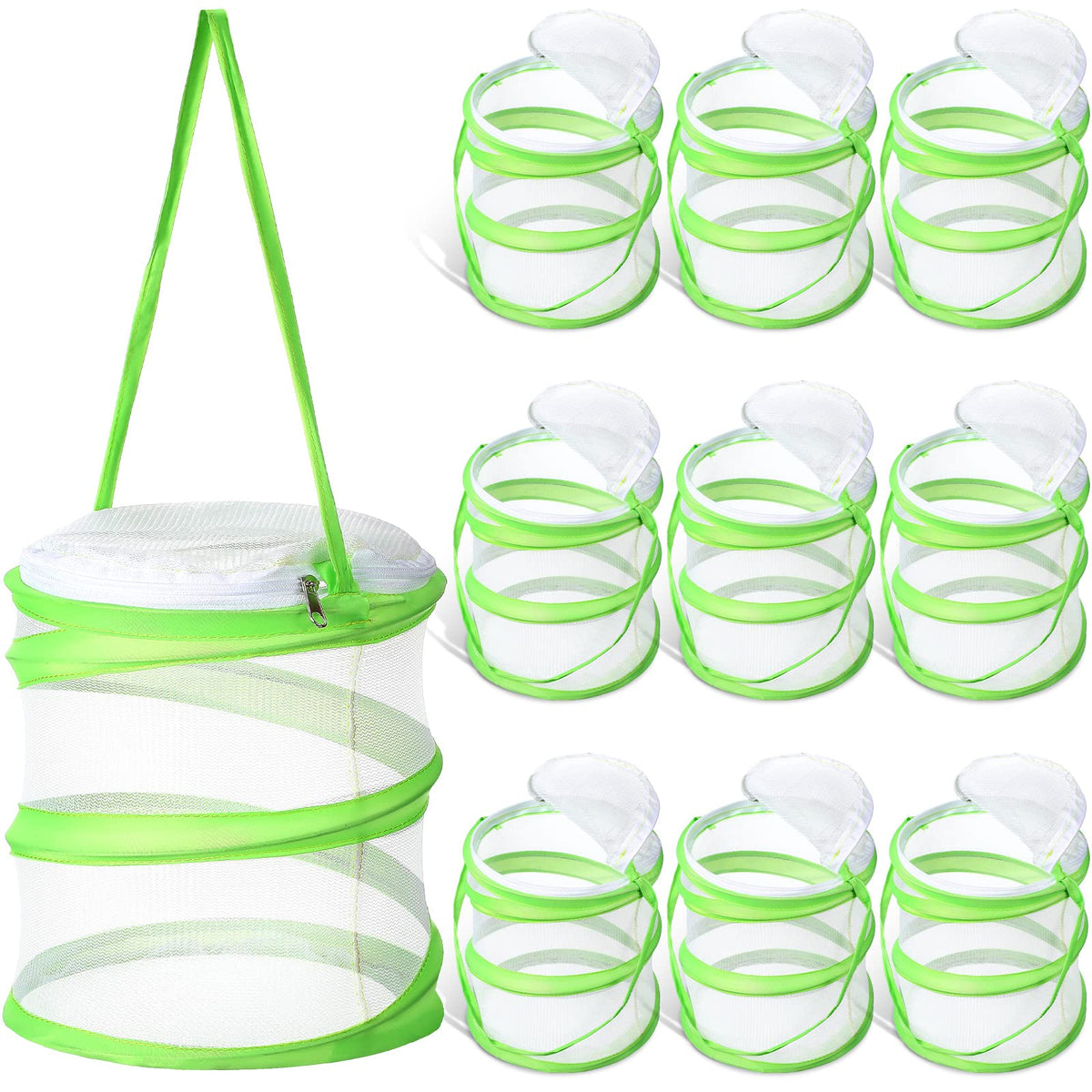 Sherr butterfly habitat cage folded for compact storage and portability.