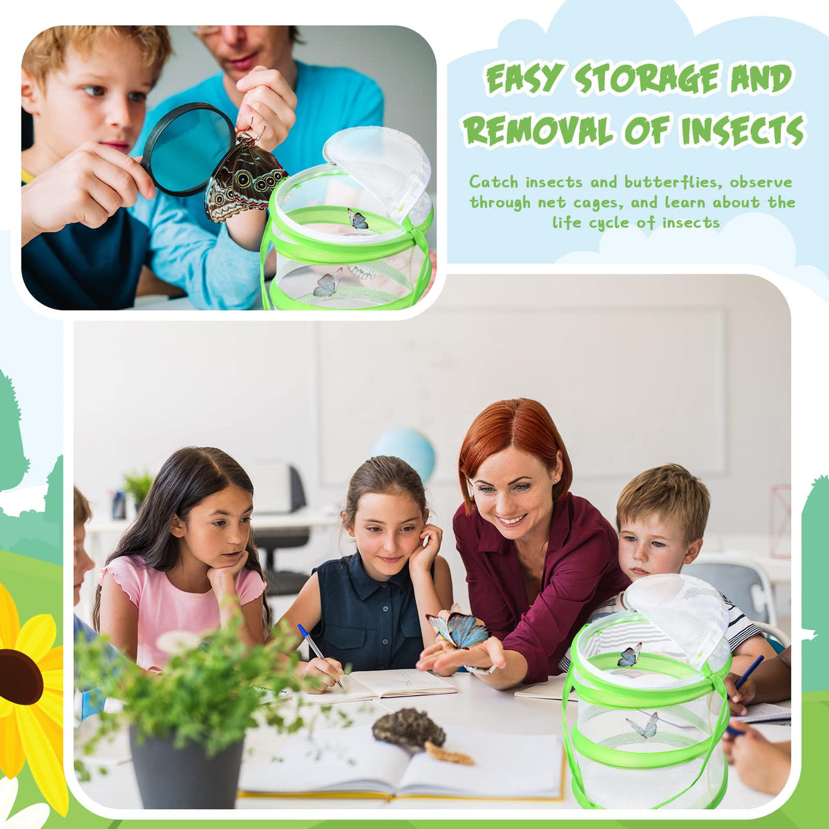 Sherr washable fabric bottom simplifies cleaning after use.