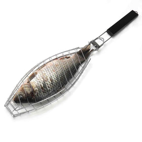 Shidaishiye nonstick fish grill basket helps prevent sticking and easy turning