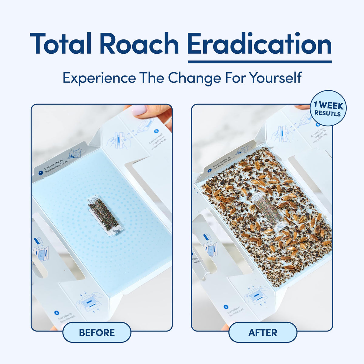 Shieldeck Roach Traps disposal knob enables touch-free cleanup