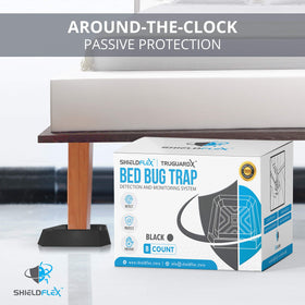 ShieldFlex bed bug traps detect bed bugs early, enabling timely decisions.