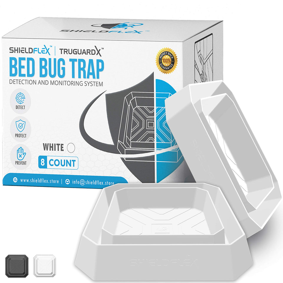 SHIELDFLEX TruGuard under bed leg bed bug interceptor for early detection