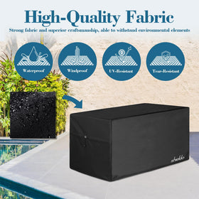 Shieldo deck box cover with adjustable drawstring for a snug, customizable fit