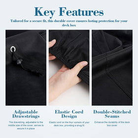 Shieldo deck box cover full coverage shields from sun, rain, dust