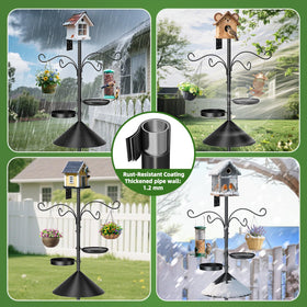 SHIJING four-hook design on feeder stand for multiple feeders