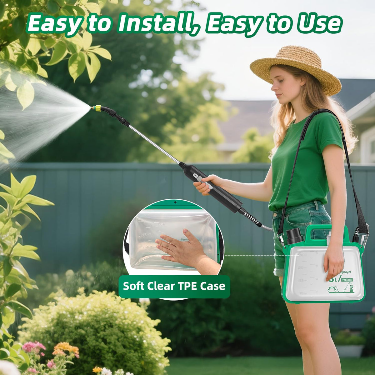 SHIJING soft touch TPE grip for comfortable spraying sessions.