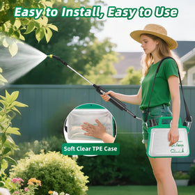 SHIJING soft touch TPE grip for comfortable spraying sessions.