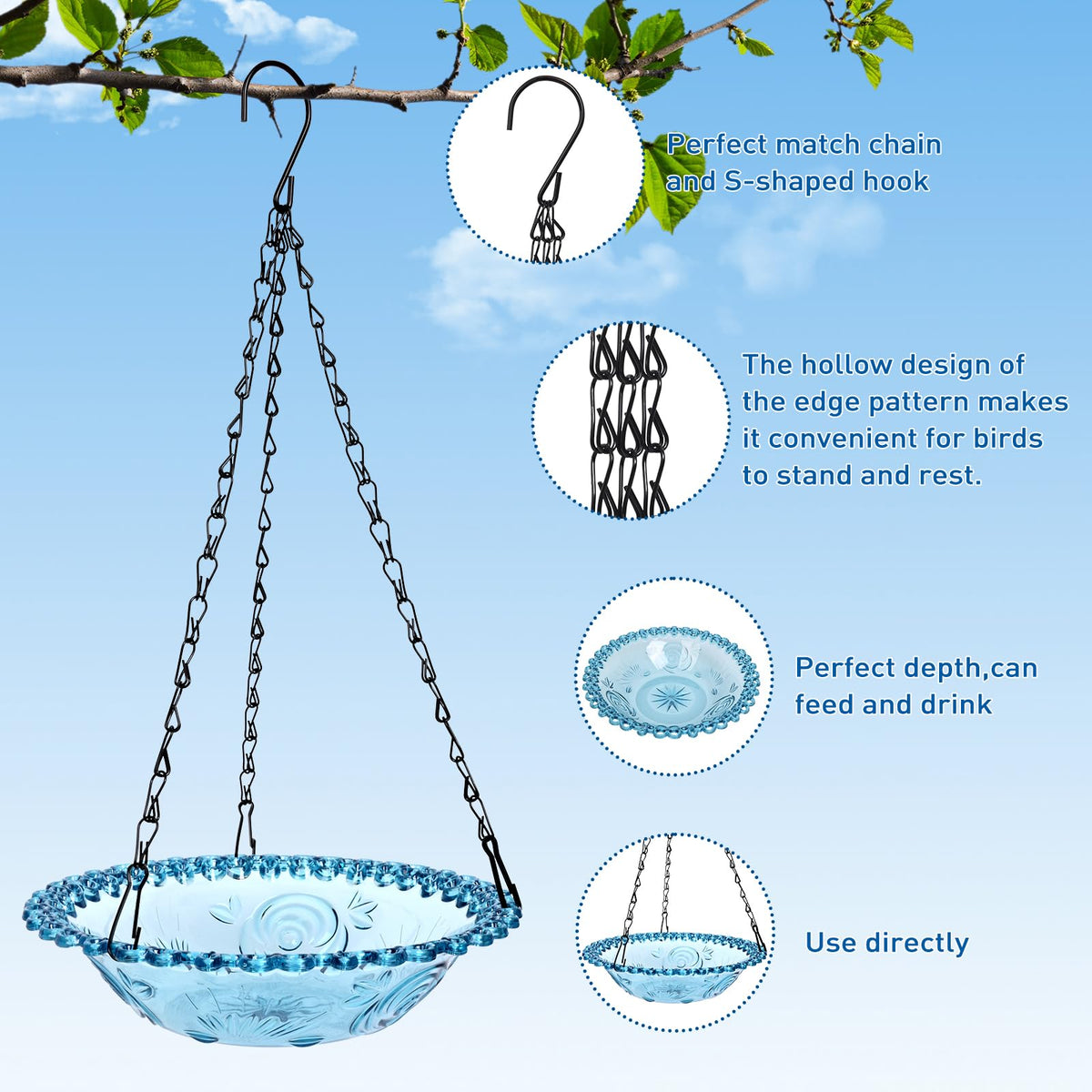 ShiMeiDing fifteen-point-eight-inch chain makes hanging from branches quick