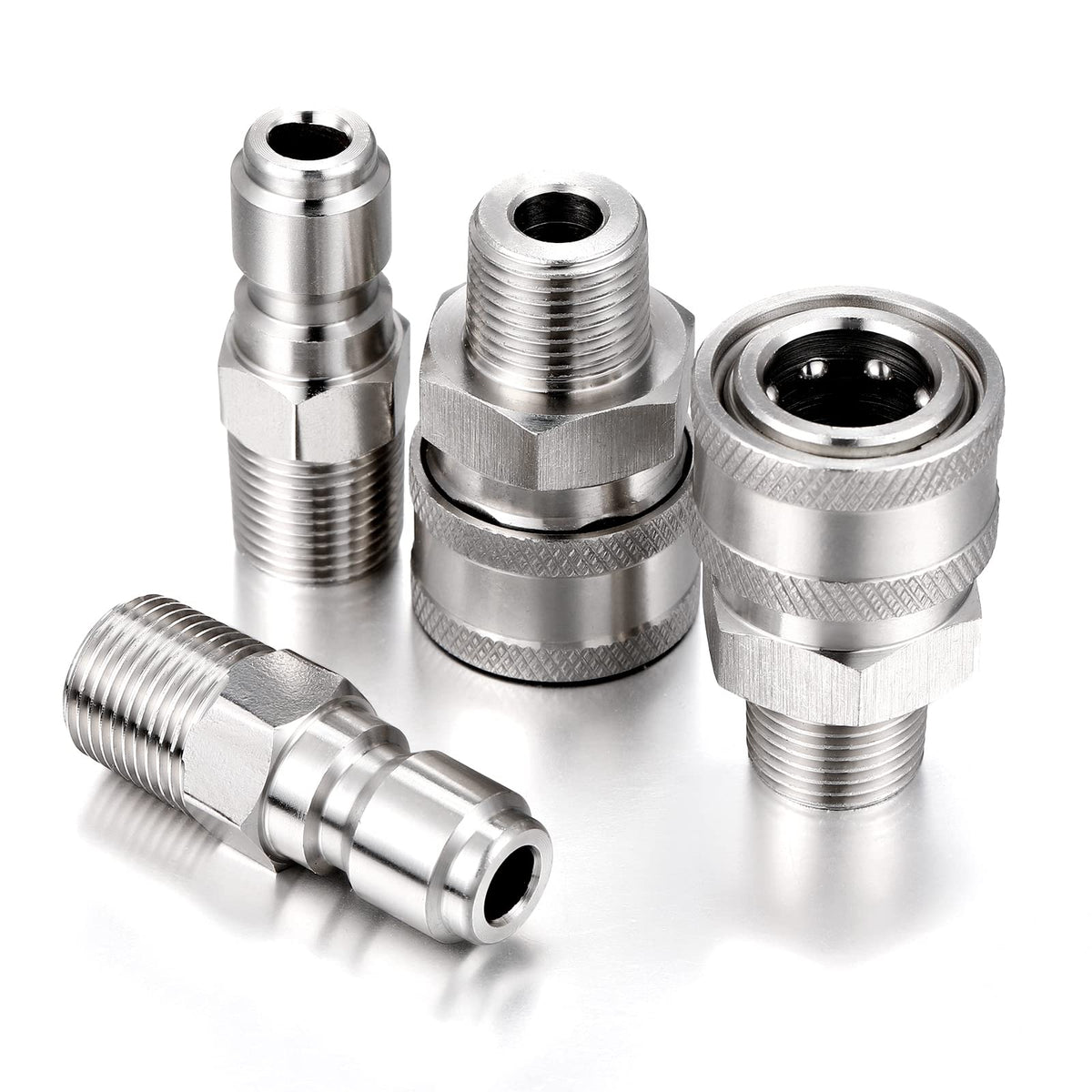 Shimeyao 1/4 inch adapters handle high PSI up to 6000 for heavy jobs.