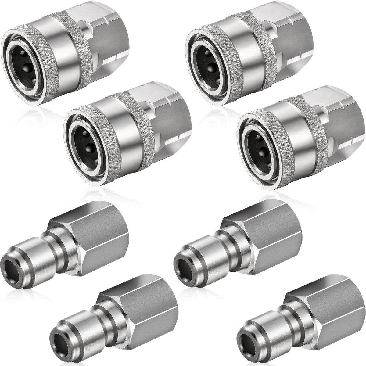 Shimeyao quick-connect fittings for a secure 1/4-inch connection and fast setup.