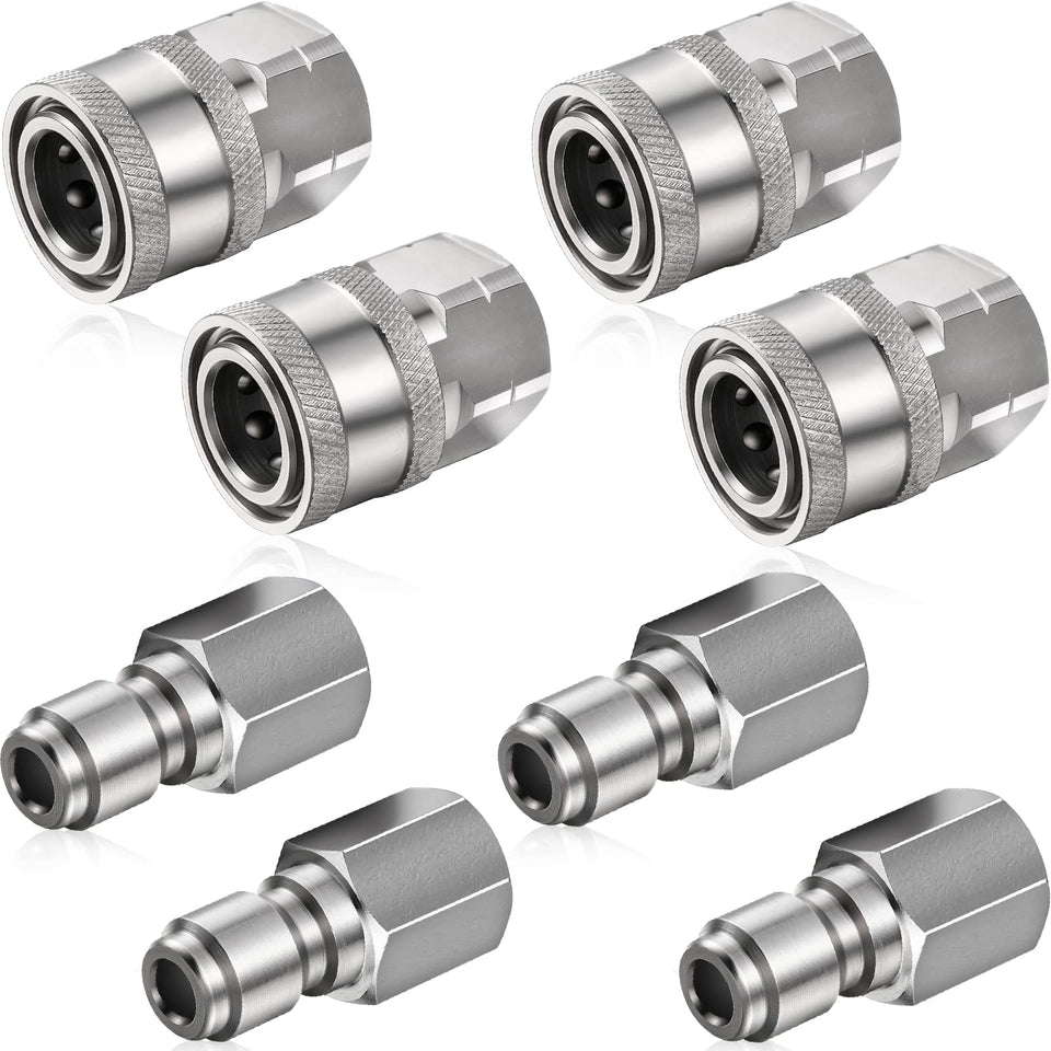 Shimeyao quick-connect fittings for a secure 1/4-inch connection and fast setup.