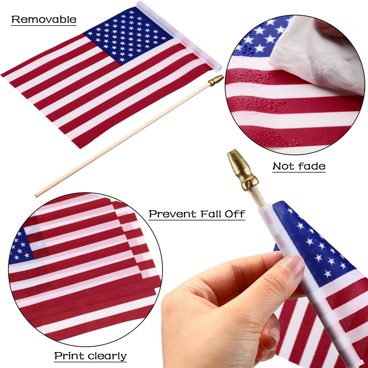 Shimeyao 12x18 inch flag design in classic red white blue.